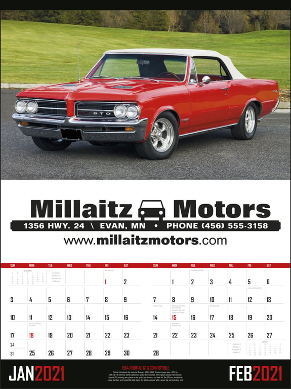 Triumph® Calendars Muscle Cars Wall Calendar, 17 x 23 in. — view 5