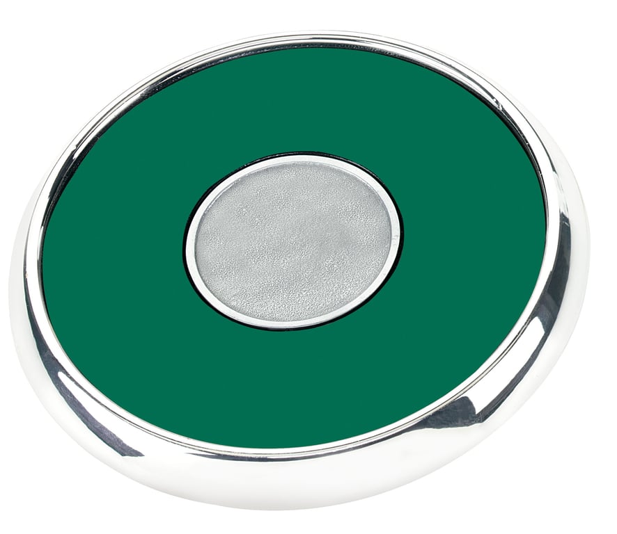 JAFFA® Round Zinc Coaster with Leather Face and Cork Back — view 27