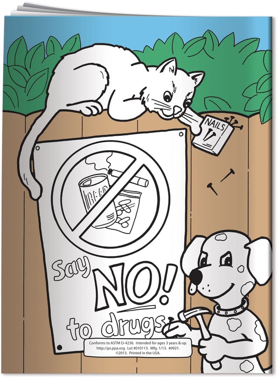 Stay Drug Free Coloring Book, 16 Pages — view 2