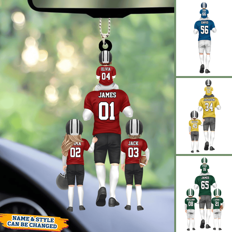 Kids Personalized Football T Shirt Custom Football Helmet Frame Shirts