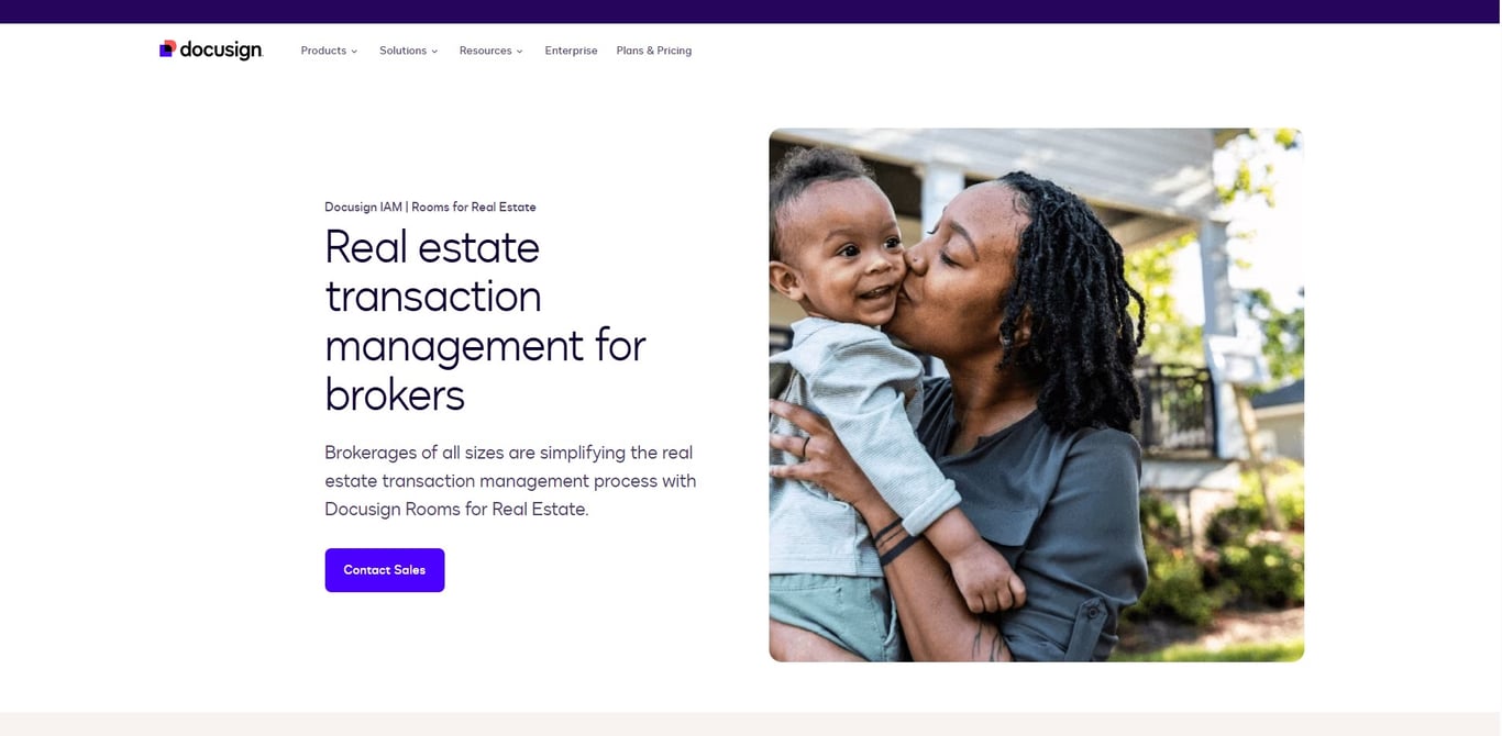 Real estate workflow and eSignature dashboard by DocuSign Rooms