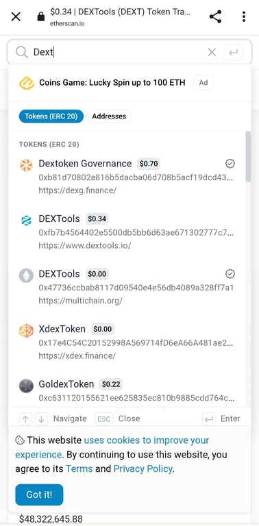 Pick Network & Enter Address