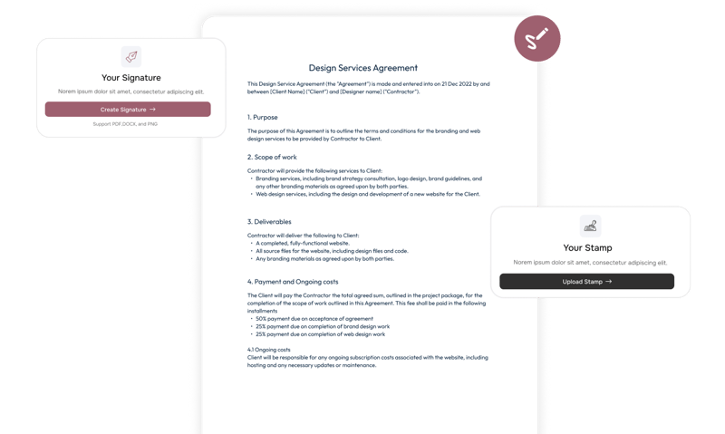 Digital Contract and Subscription    Agreement Signing 