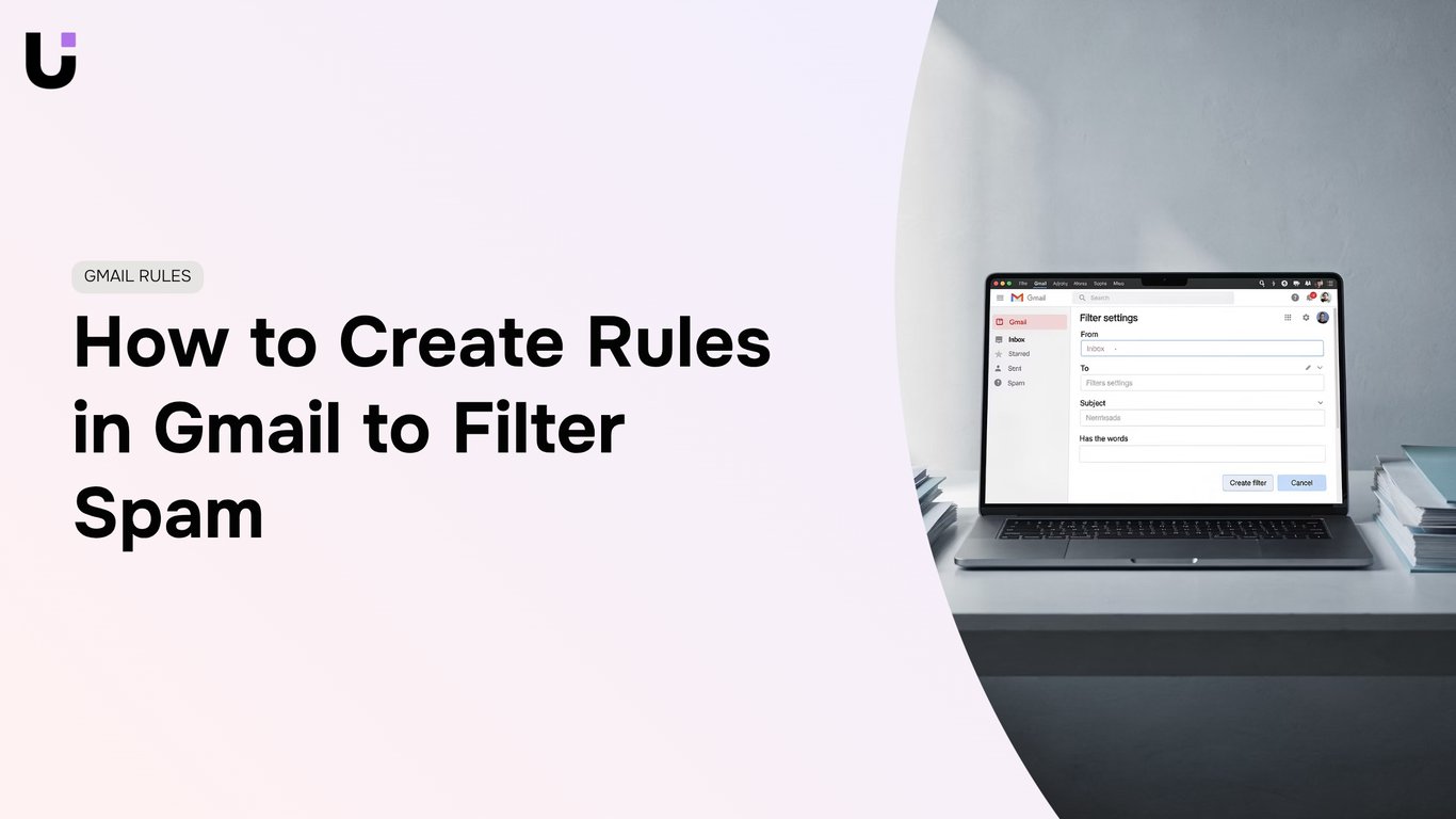 Digital inbox with organized email filters and spam management system in modern 3D render