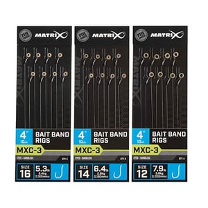 Вързани куки Matrix Bait Band Rigs MXC-3 Barbless 10см