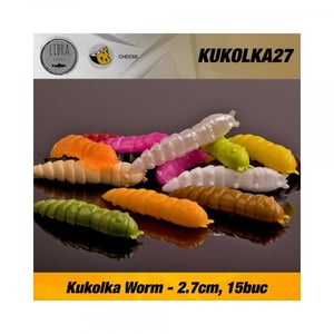 Силиконова примамка-червей Libra Kukolka Worm 27mm 15бр