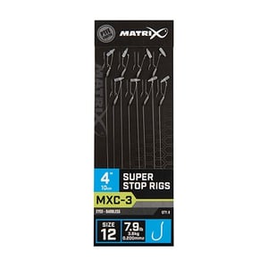 Вързани куки Matrix Super Stop Rigs MXC-3 10см - Номер 12