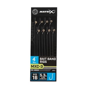 Вързани куки Matrix Bait Band Rigs MXC-3 Barbless 10см - Номер 16