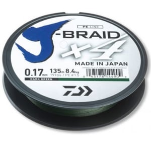 Плетено Влакно Daiwa J-BRAID X4 135м тъмно зелено