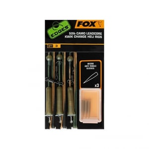 Готов монтаж Fox EDGES 50LB CAMO LEADCORE KWIK CHANGE HELI RIGS