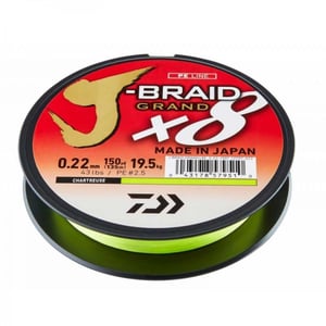 Плетено влакно Daiwa J-Braid Grand X8E -Жълто 135m