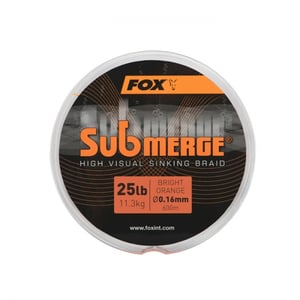Потъващо плетено влакно Fox Sub bright orange sink braid 600m