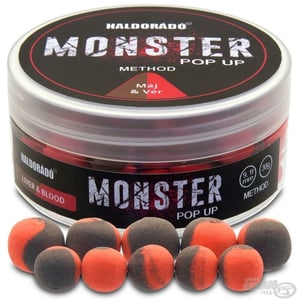 Топчета за метод Haldorado MONSTER Pop Up Method 9-11mm - Аромат: Черен дроб
