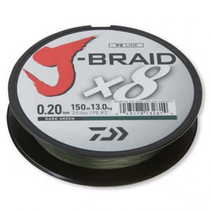 Плетено Влакно Daiwa J-BRAID X8 150м тъмно зелено