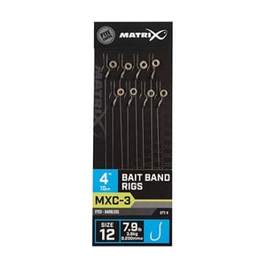 Вързани куки Matrix Bait Band Rigs MXC-3 Barbless 10см - Номер 12