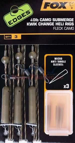 Готов Монтаж "Хеликоптер" FOX Camo Submerge Heli rigs Kwik Change Kit