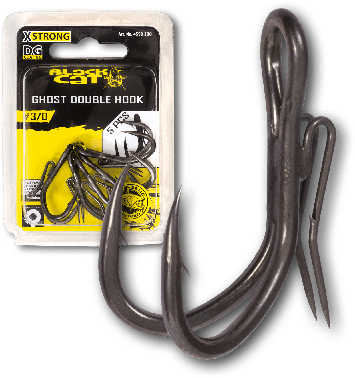 ΠΡΠΊΠΈ Black Cat Ghost Double Hook DG coating 4/0