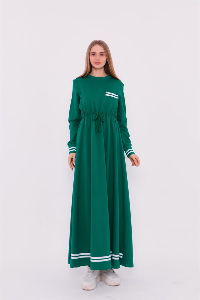 Bwest Nisan Şerit Detaylı Spor Elbise - Benetton Yeşil 100951 - Modalog'da!