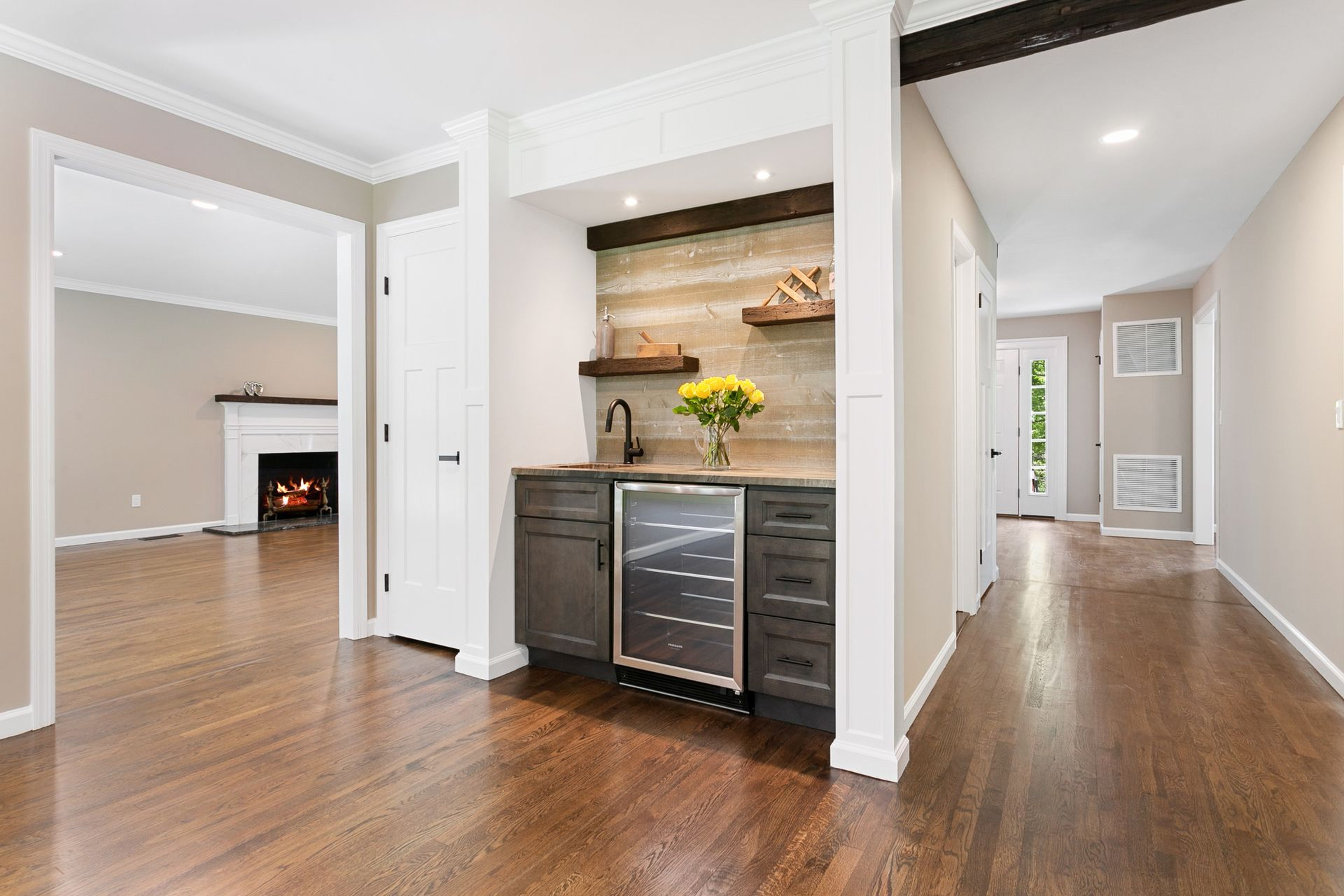 Katonah colonial — custom bar area