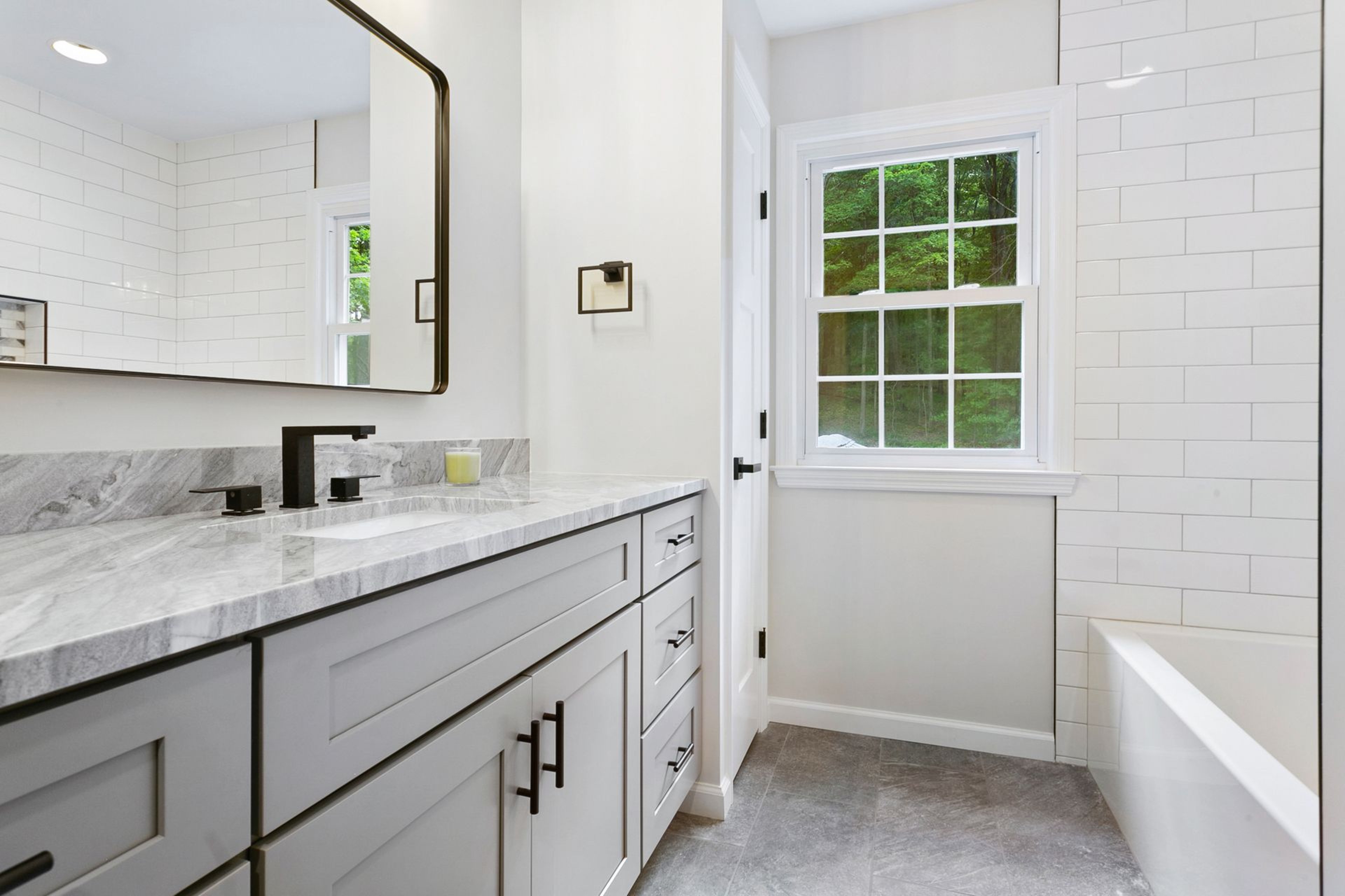 Katonah colonial — renovated bathroom
