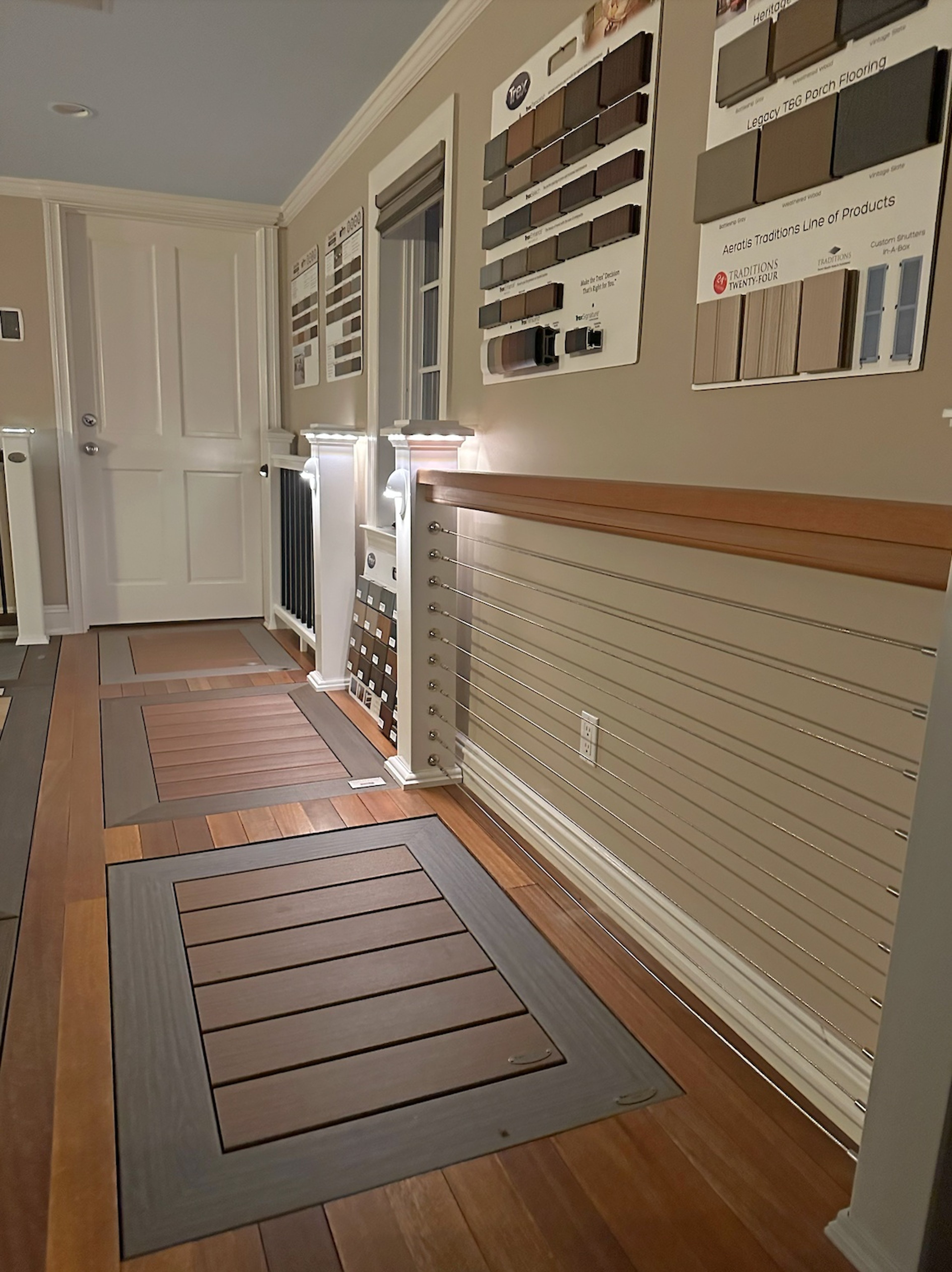 Material and color palette displays