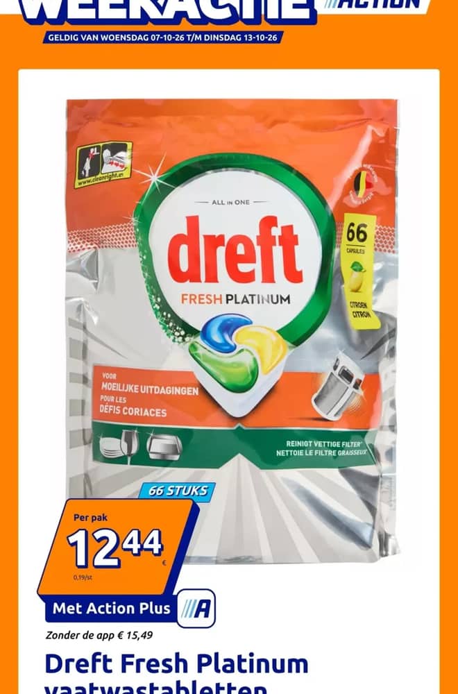 Voorpagina van de folder van Action, geldig 7–13 oktober 2026