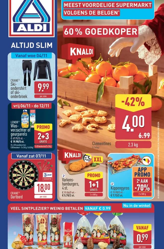 Voorpagina van de folder van Aldi, geldig 2–7 november 2026