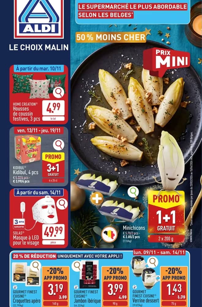 Voorpagina van de folder van Aldi, geldig 9–14 november 2026