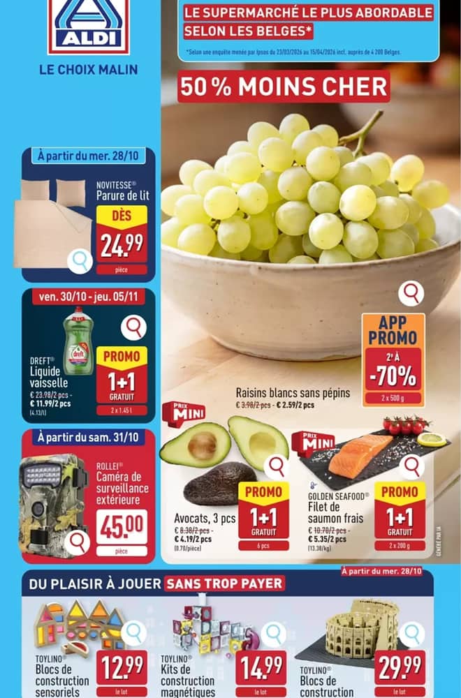 Voorpagina van de folder van Aldi, geldig 26–31 oktober 2026