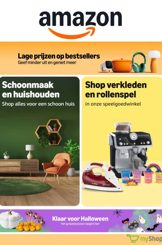 Voorpagina van de folder van Amazon, geldig 21 oktober 2026 – 3 november 2026