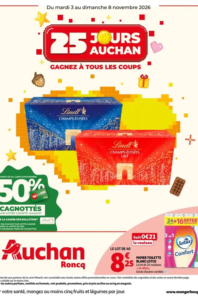 Voorpagina van de folder van Auchan, geldig 3–8 november 2026