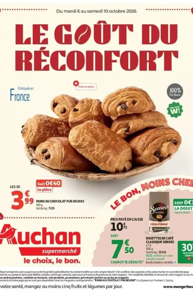 Voorpagina van de folder van Auchan, geldig 6–10 oktober 2026