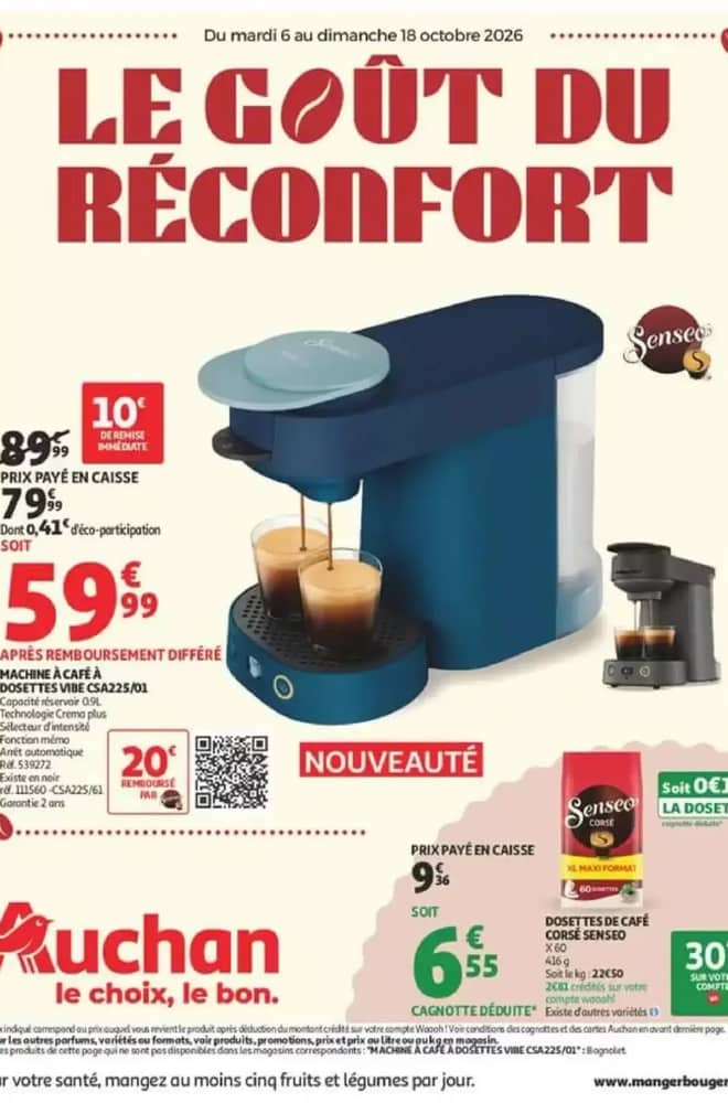 Voorpagina van de folder van Auchan, geldig 6–18 oktober 2026