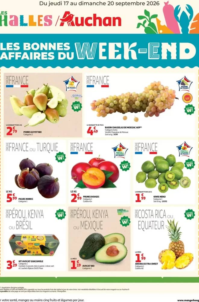 Voorpagina van de folder van Auchan, geldig 17–20 september 2026