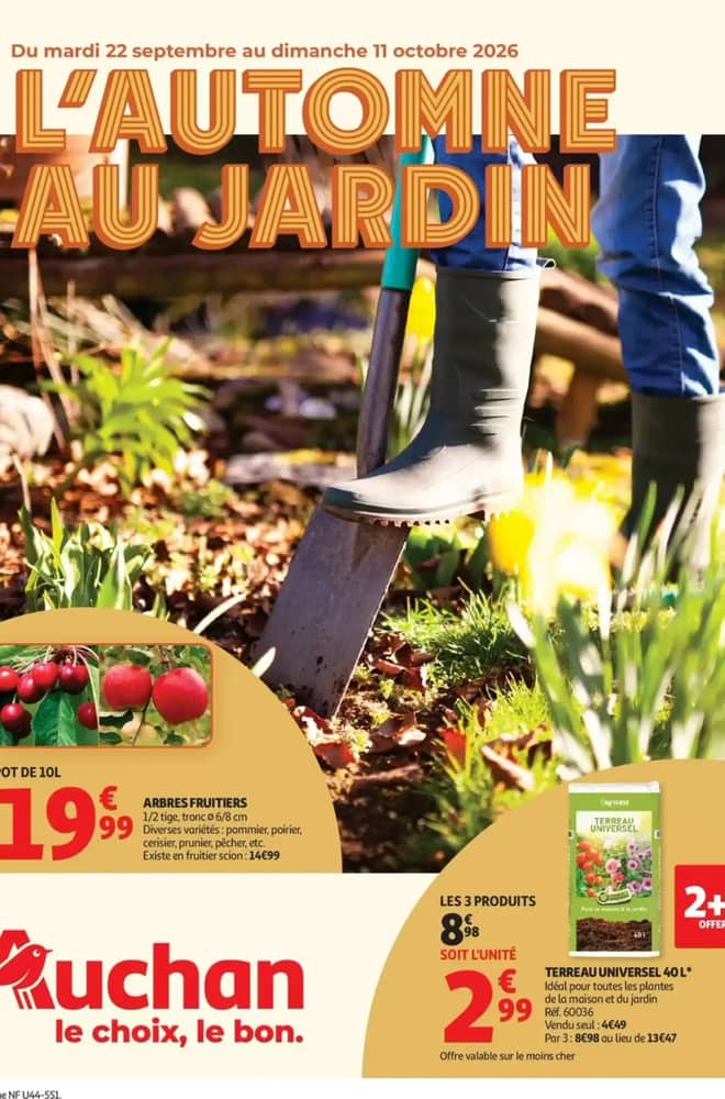 Voorpagina van de folder van Auchan, geldig 22 september 2026 – 11 oktober 2026