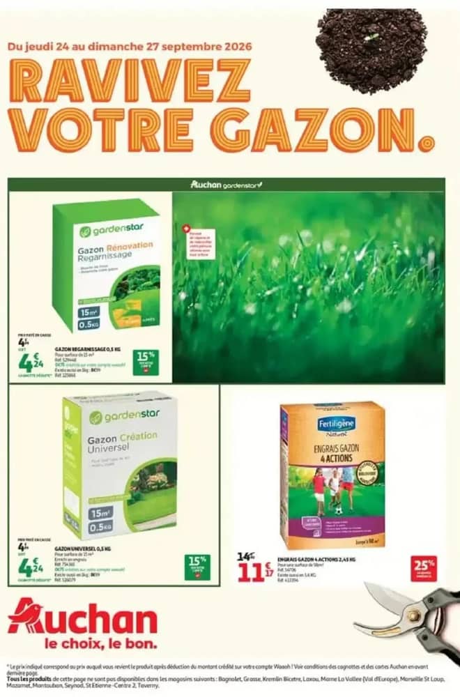 Voorpagina van de folder van Auchan, geldig 24–27 september 2026