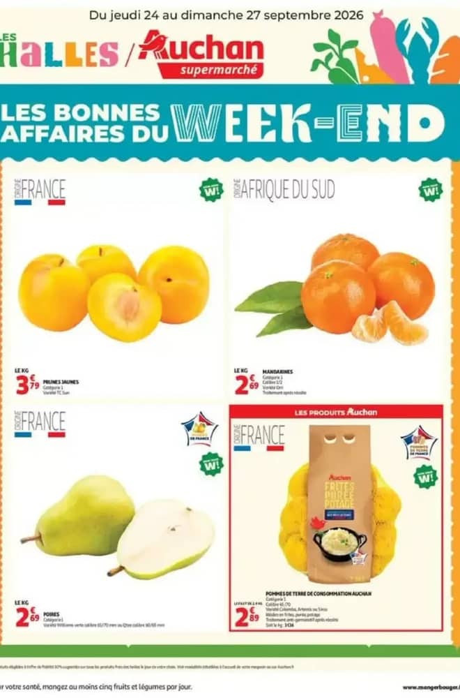 Voorpagina van de folder van Auchan, geldig 24–27 september 2026