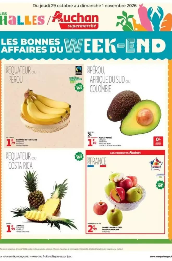 Voorpagina van de folder van Auchan, geldig 29 oktober 2026 – 1 november 2026