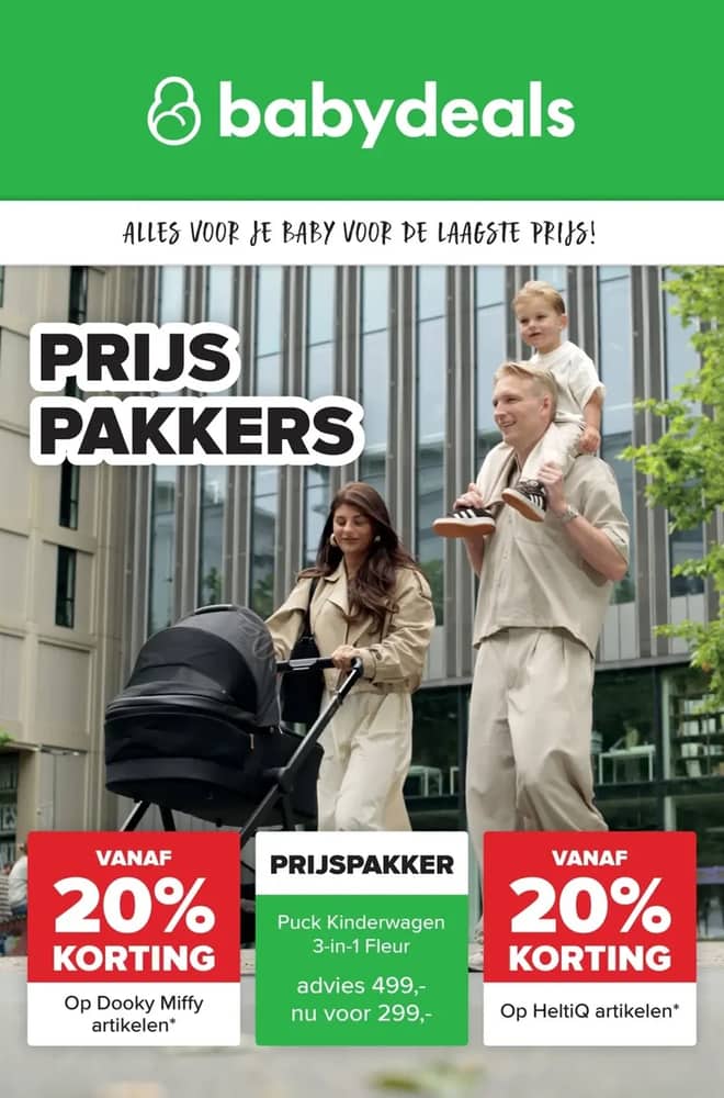 Voorpagina van de folder van Baby-Dump, geldig 6 oktober 2026 – 2 november 2026