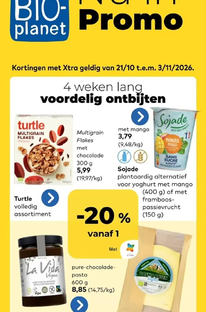 Voorpagina van de folder van Bio-Planet, geldig 21 oktober 2026 – 3 november 2026