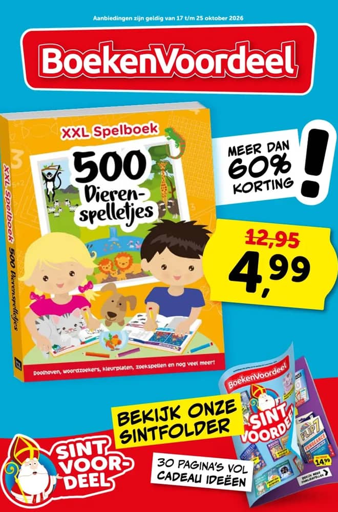 Voorpagina van de folder van Boekenvoordeel, geldig 17–25 oktober 2026