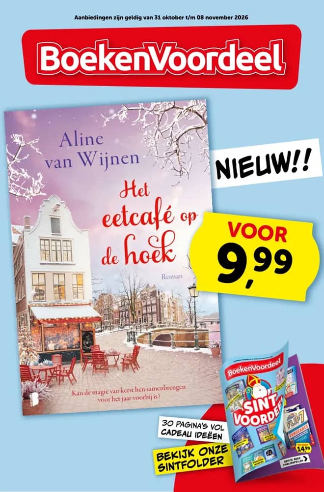Voorpagina van de folder van Boekenvoordeel, geldig 31 oktober 2026 – 8 november 2026