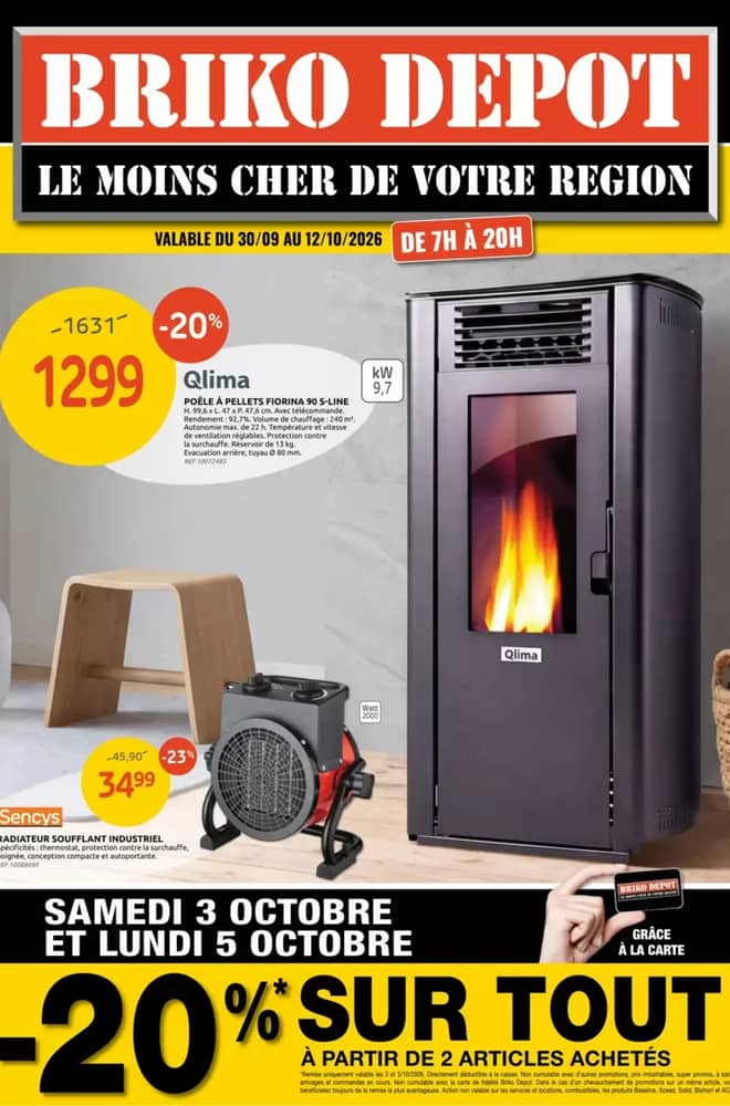 Voorpagina van de folder van Brico Dépôt, geldig 30 september 2026 – 12 oktober 2026