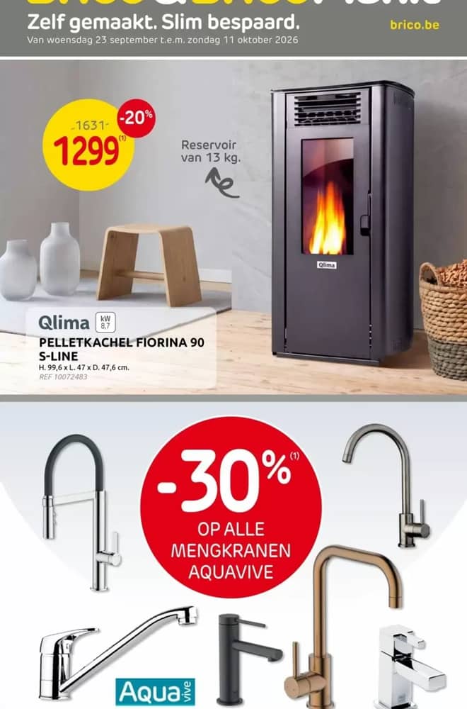Voorpagina van de folder van BricoPlanit, geldig 23 september 2026 – 11 oktober 2026