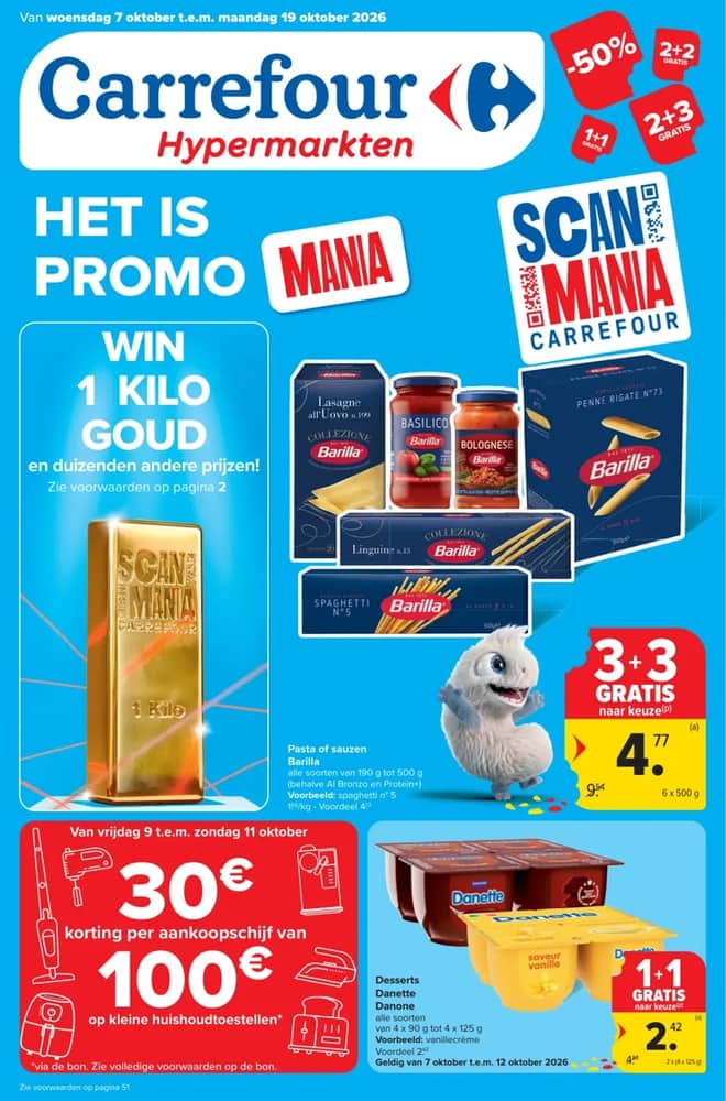 Voorpagina van de folder van Carrefour, geldig 7–19 oktober 2026