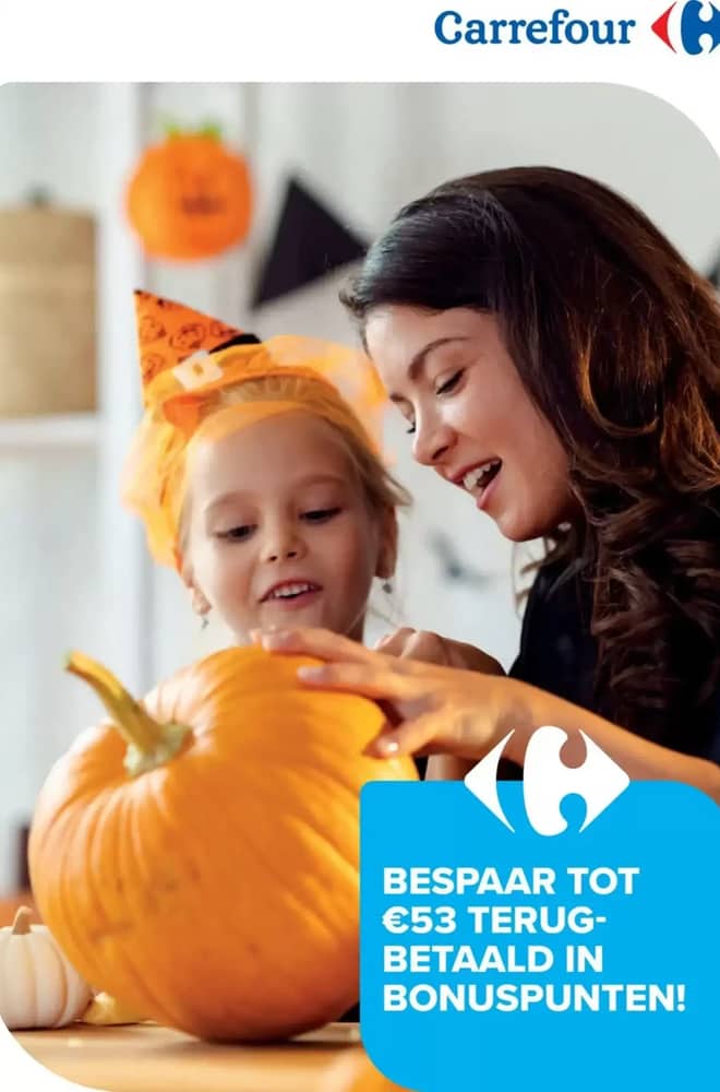 Voorpagina van de folder van Carrefour, geldig 12 oktober 2026 – 8 november 2026