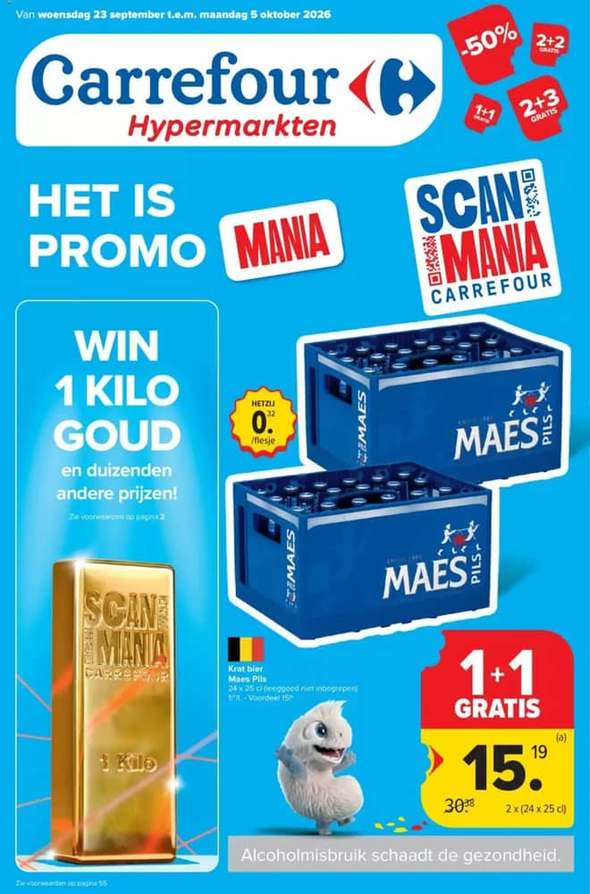 Voorpagina van de folder van Carrefour, geldig 23 september 2026 – 5 oktober 2026