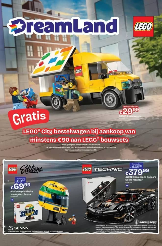 Voorpagina van de folder van Dreamland, geldig 29 september 2026 – 11 oktober 2026