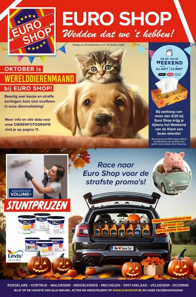 Voorpagina van de folder van Euroshop, geldig 24 september 2026 – 18 oktober 2026