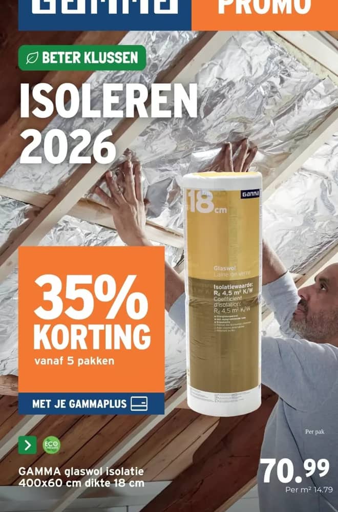 Voorpagina van de folder van Gamma, geldig 21 oktober 2026 – 31 december 2026